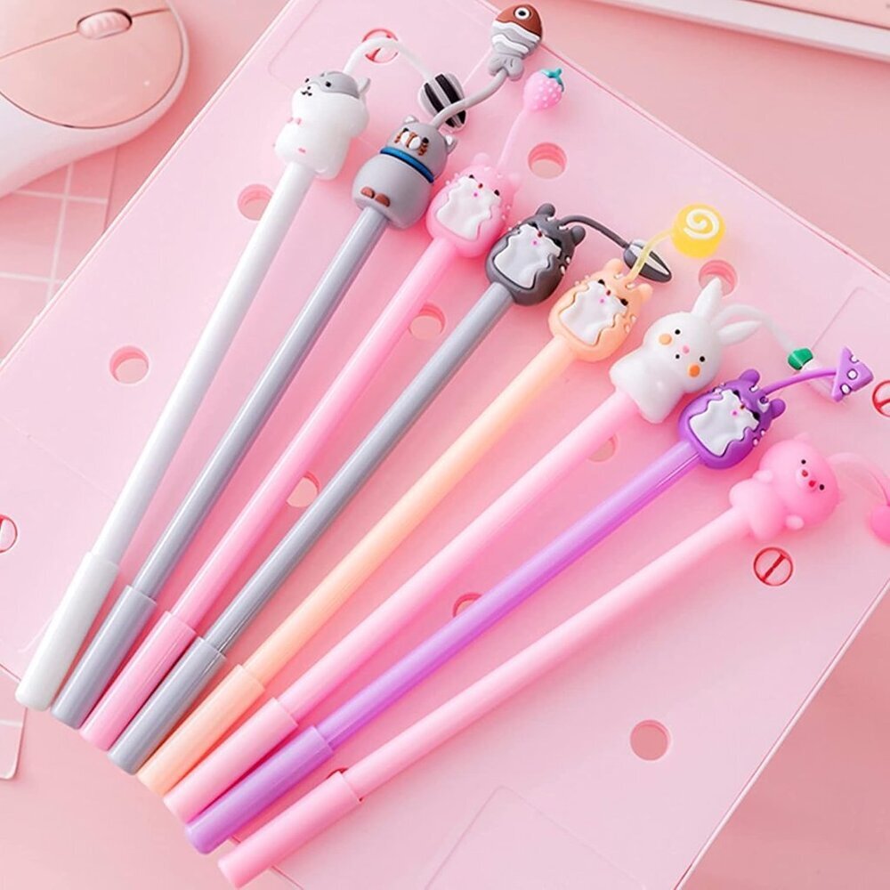 COMAIK 16 Pcs Cartoon Animal Pens, Kawaii School Supplies Pens Cute Cartoon Gel